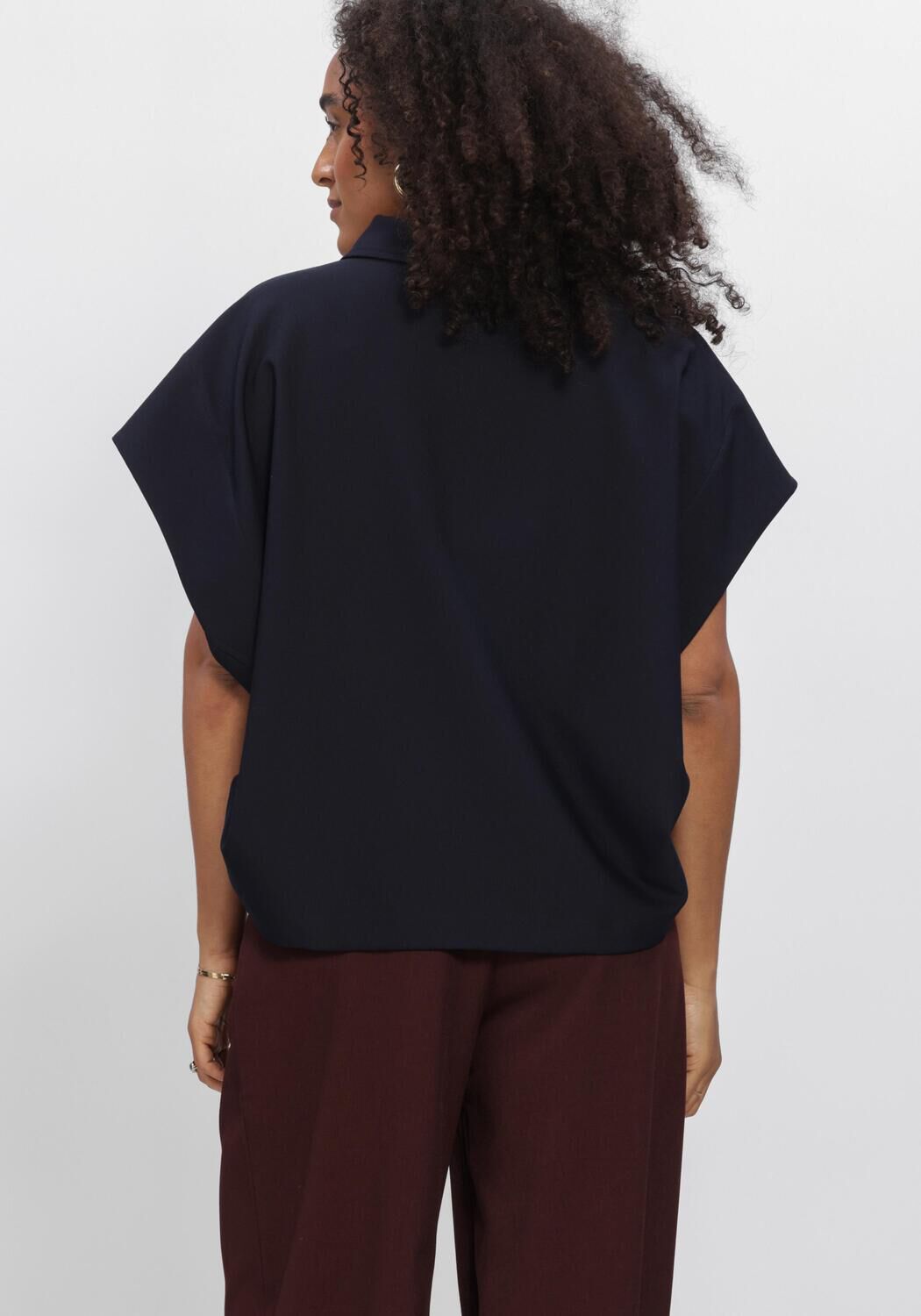 Donkerblauwe AIMEE THE LABEL  INDONESIAW6 BLOUSE - large