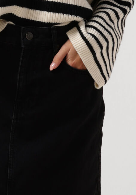 OBJECT Jupe midi OBJHARLOW MIDI DENIM SKIRT en noir - large