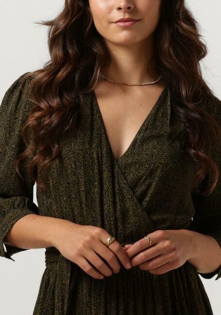 SCOTCH & SODA Robe midi MIDI WRAP DRESS Vert foncé - large