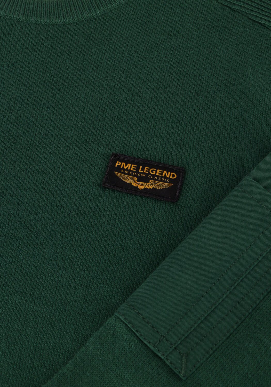 Groene PME LEGEND Trui R-NECK AMERICAN CLASSIC KNIT - large