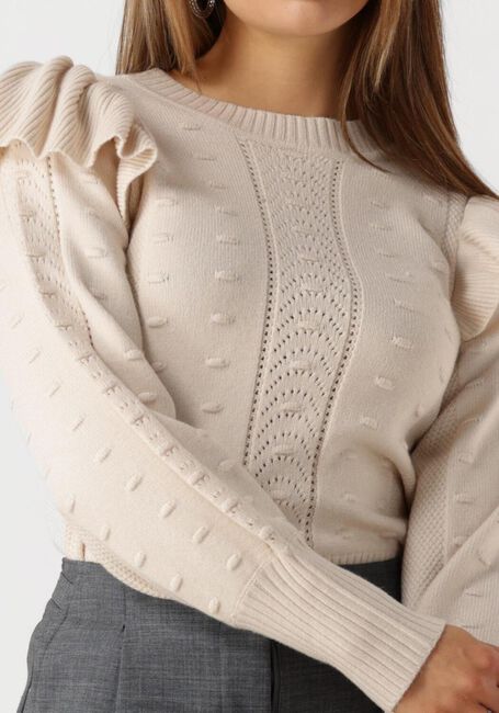 Gebroken wit OBJECT Trui OBJJULIA KNIT L/S RE PULLOVER - large