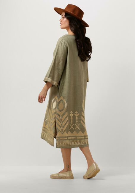 Groene GREEK ARCHAIC KORI Midi jurk 230676 - large