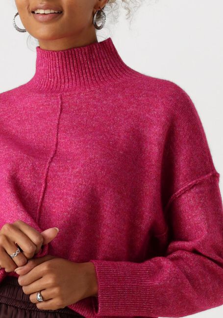 Fuchsia Y.A.S. Trui YASBALIS LS HIGH NECK KNIT - large