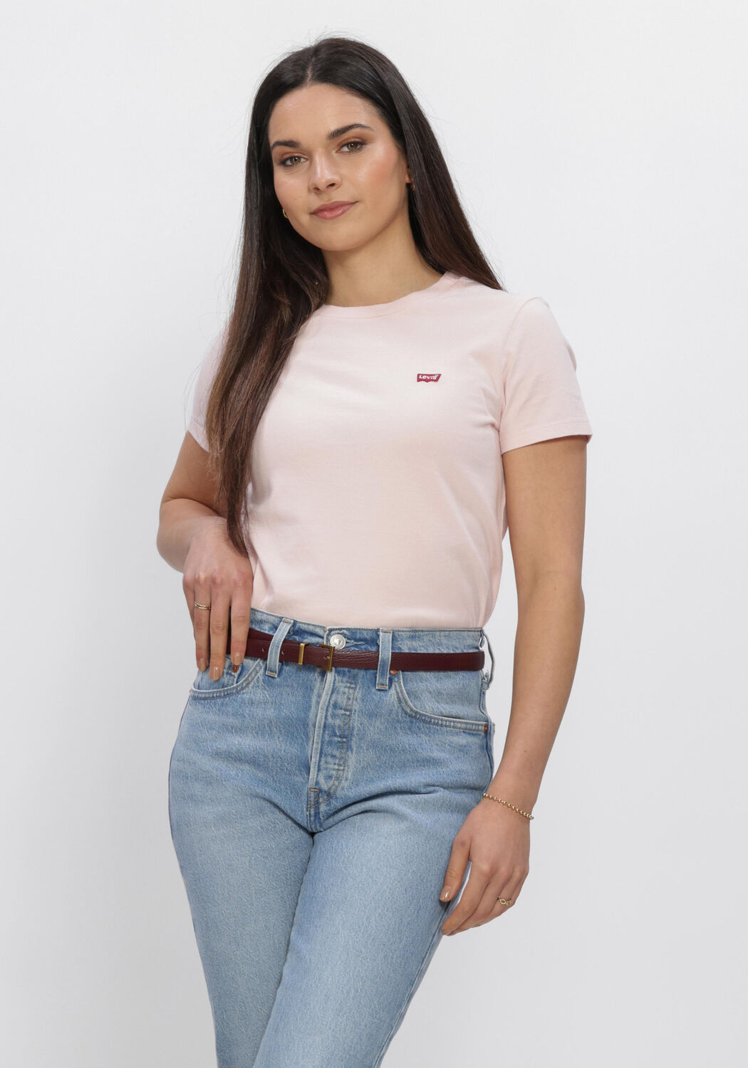 LEVI'S T-shirt PERFECT TEE COTTON Rose clair - large