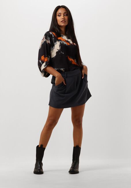 SUMMUM Haut TOP PAINTED PRINT en noir - large
