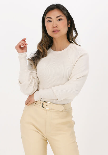 SECOND FEMALE Haut NERINE KNIT O-NECK en beige - large