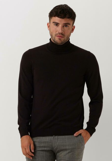 BOSS BLACK Col roulé MUSSO-P en marron - large
