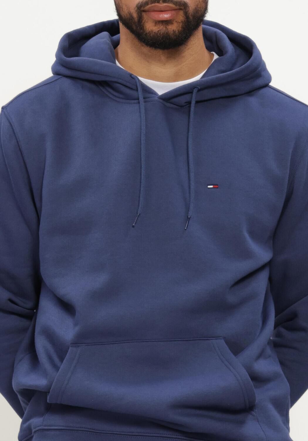 Donkerblauwe TOMMY JEANS Sweater TJM REG S FLAG HOODIE EXT - large