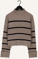Taupe CO'COUTURE Trui ROW STRIPE BOX CROP KNIT Taupe CO'COUTURE Trui ROW STRIPE BOX CROP KNIT - medium