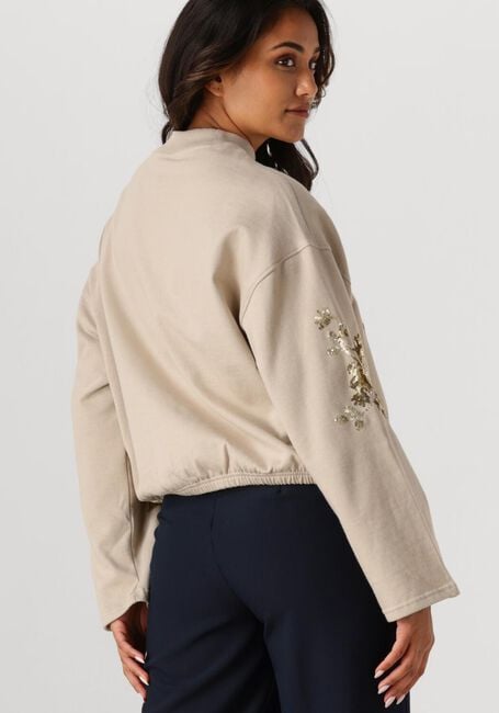 SUMMUM Pull CROPED EMBELLISHED en beige - large