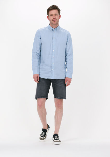 Blauwe SELECTED MEN Casual overhemd SLHREGKYLIAN-LINEN SHIRT - large