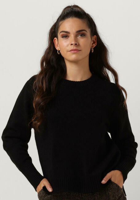 CO'COUTURE Pull MERO O KNIT en noir - large
