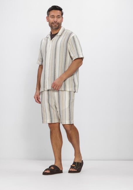 Beige SELECTED MEN Overhemden SLHRLXCAL SS SHIRT RESORT - large