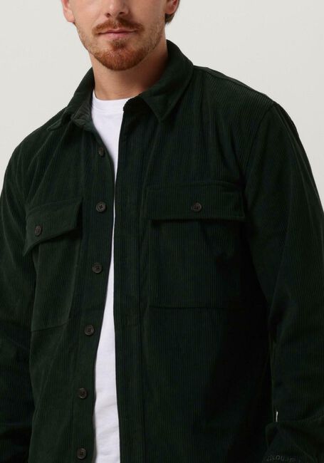 Donkergroene COLOURFUL REBEL Overshirt LOGAN CORDUROY SHIRT - large