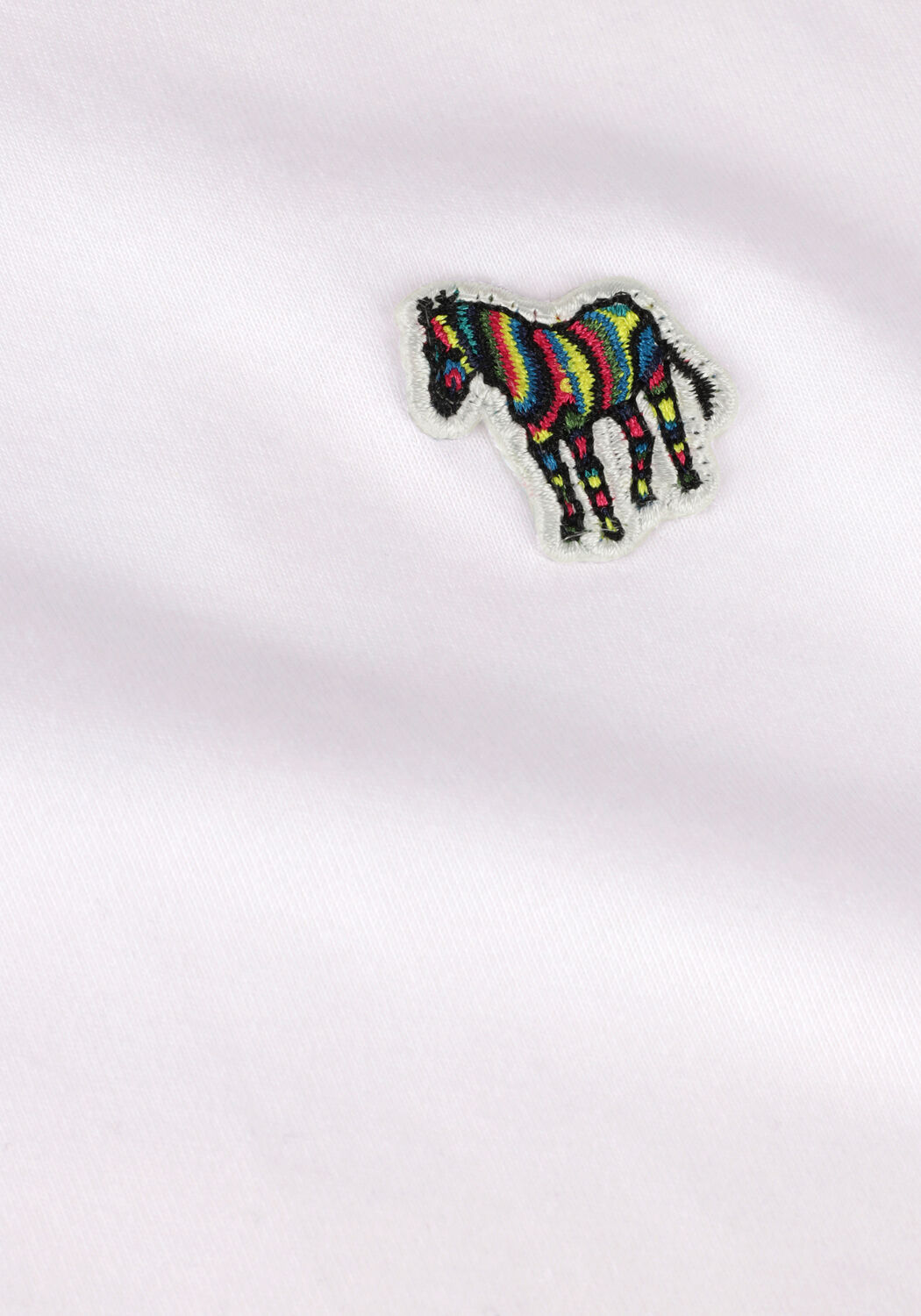 Witte PS PAUL SMITH T-shirt MENS SLIM FIT SS TSHIRT ZEBRA - large