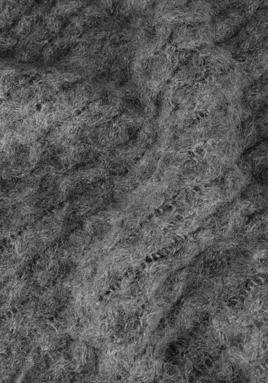 SIMPLE Col roul&eacute; GIO KNIT-REC-PES-MER-22-3 en gris - large