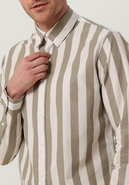 SELECTED HOMME Chemise décontracté SLHREGREDSTER SHIRT STRIPE LS W Olive - large