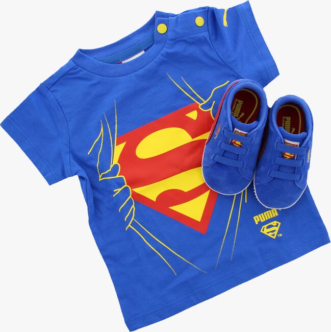 Blauwe PUMA Babyschoenen CRIB PACK SUEDE SUPERMAN - large