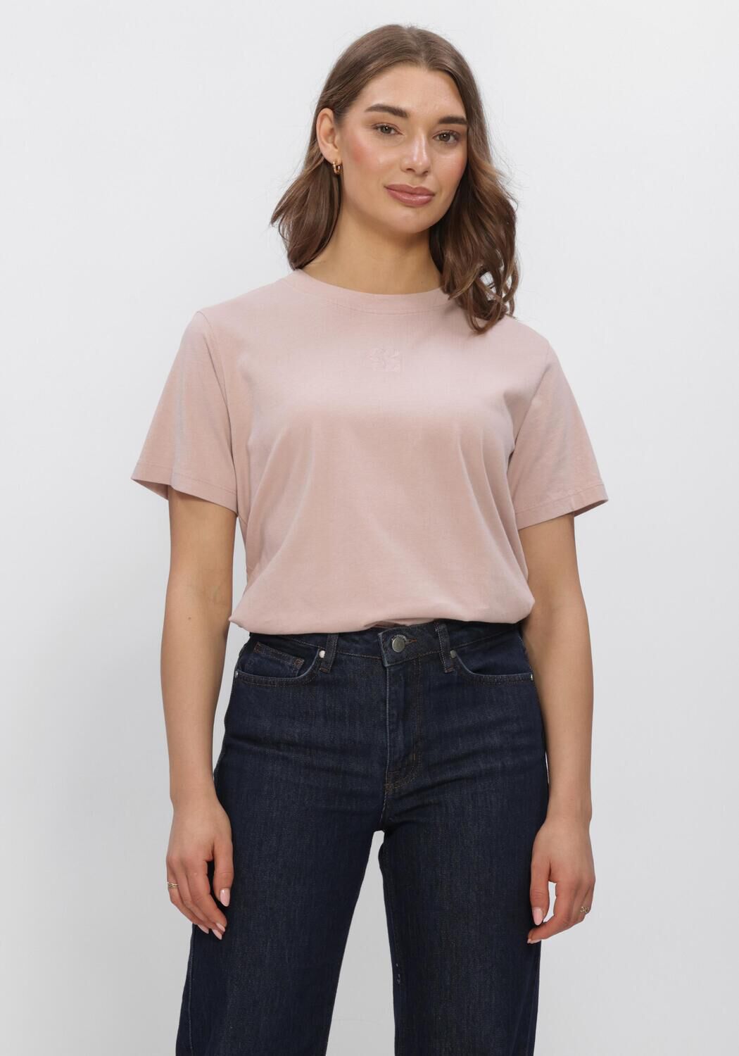 MY ESSENTIAL WARDROBE T-shirt SEATTLEMW LOGO EMB. TEE Rose clair - large