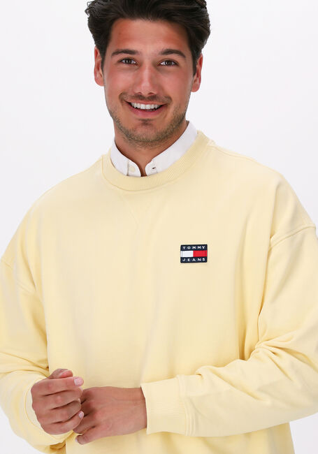 Gele TOMMY JEANS Sweater TJM COLLEGIATE CREW - large