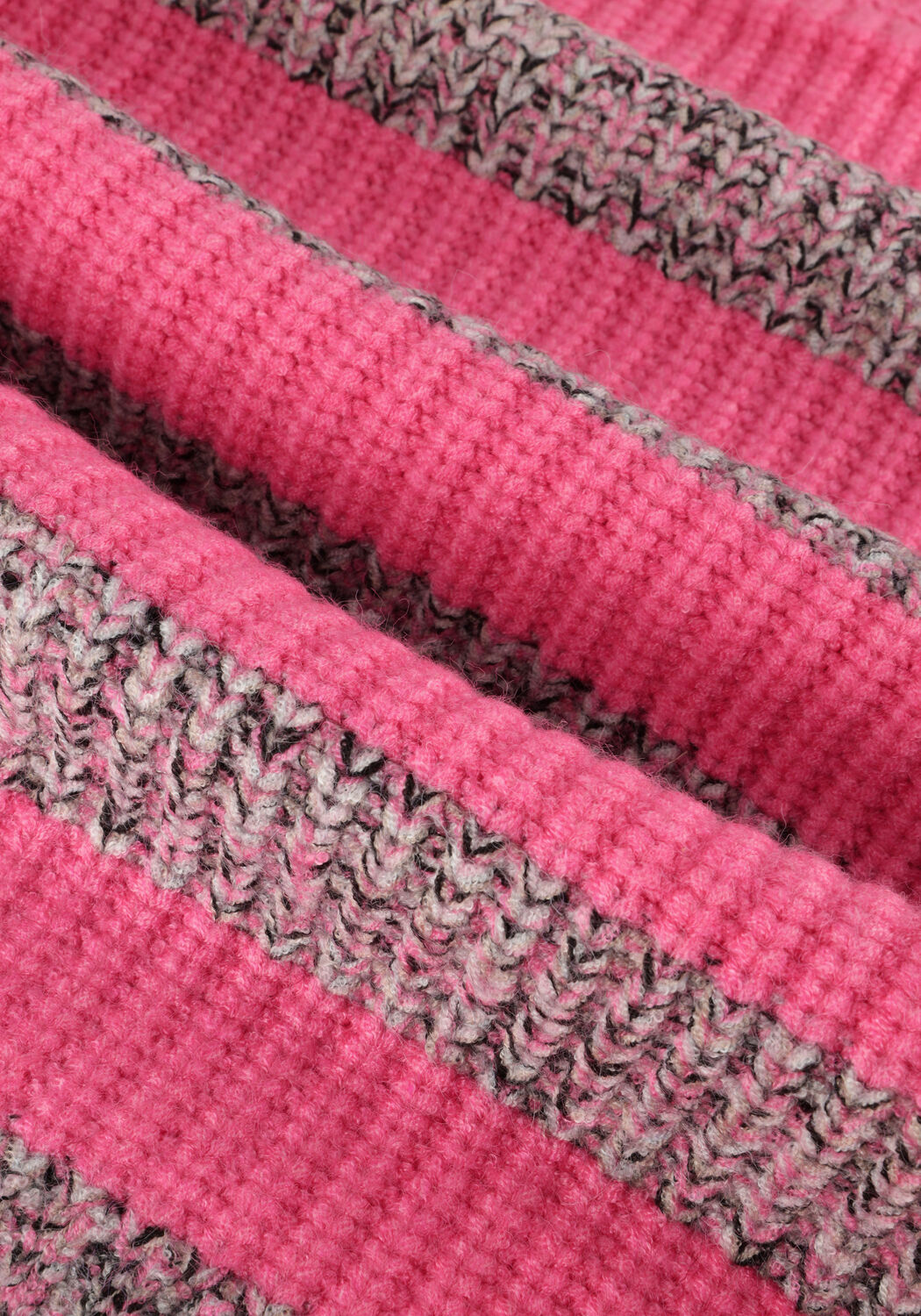 CO'COUTURE Pull ROW MELANGE STRIPE KNIT en rose - large