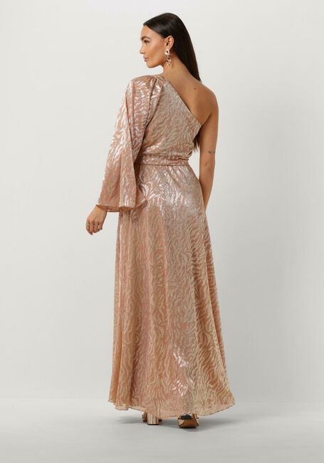 Roze ACCESS Maxi jurk SHIMMERY ONE-SHOULDER ANIMAL PRINT - large