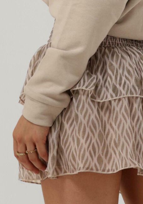 Beige NEO NOIR Minirok CARIN GRAPHIC FIRE SKIRT - large