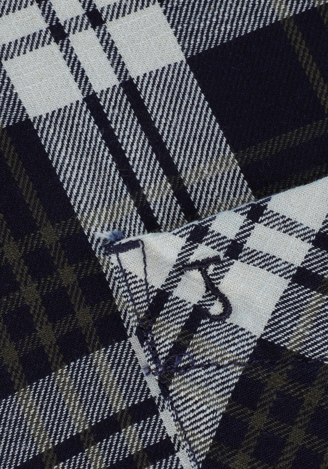 Blauwe BUTCHER OF BLUE Casual overhemd ROBBINS MID CHECK SHIRT - large