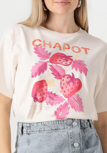 Gebroken wit FABIENNE CHAPOT T-shirt STEVE SKETCHBOOK T-SHIRT - large