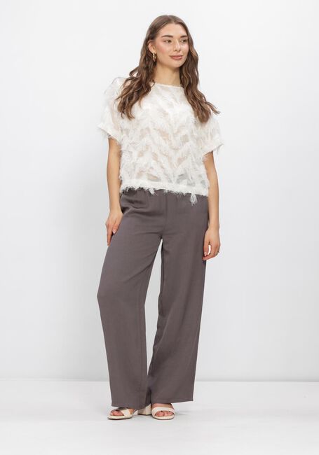 SELECTED WOMEN SLFMYLINE SS BOAT NECK TOP Hauts & T-shirts Blanc - large