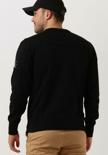 Zwarte CALVIN KLEIN Sweater MONOGRAM SLEEVE BADGE CN - large