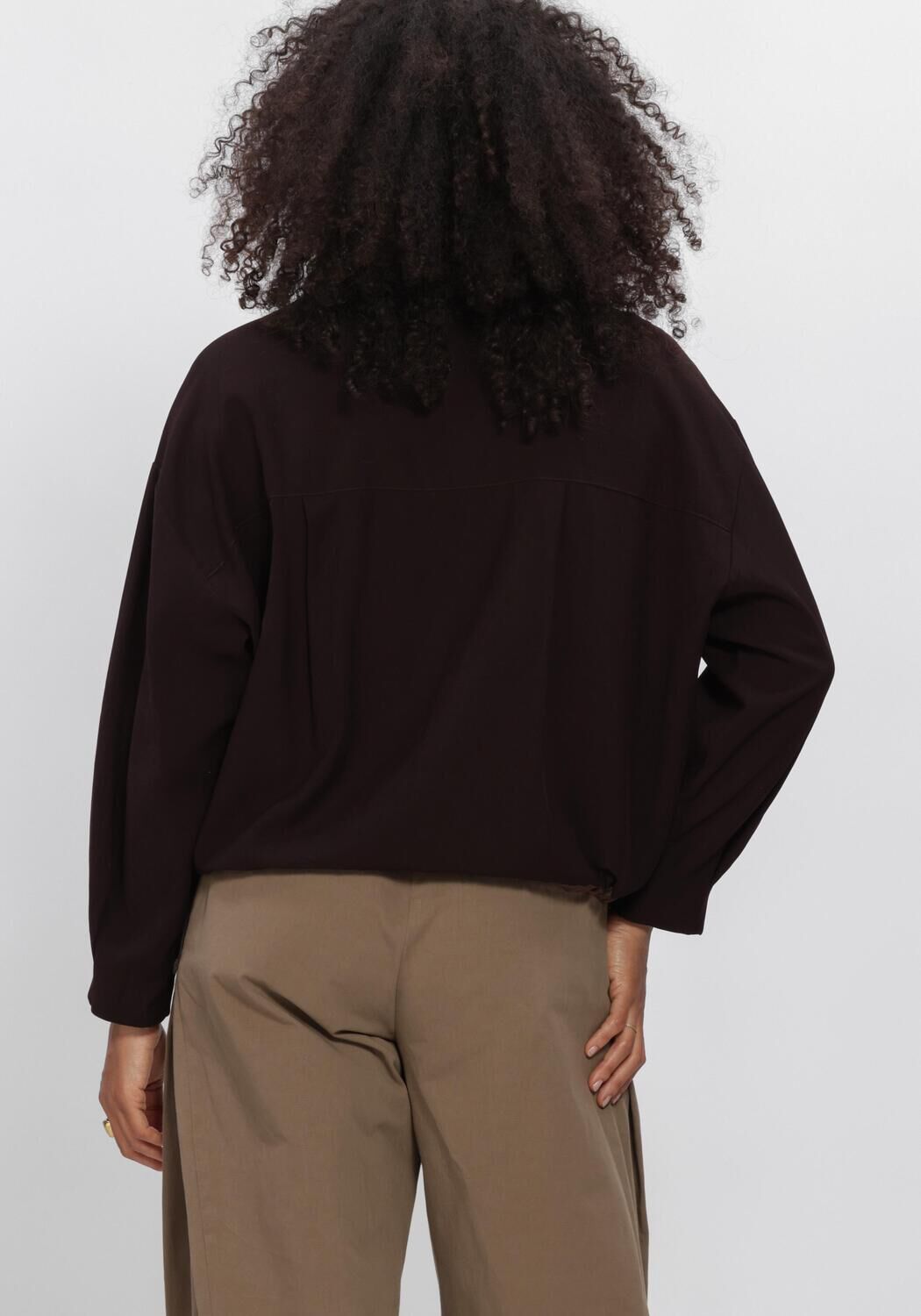 Bruine SUMMUM  BLOUSE VISCOSE TWILL - large