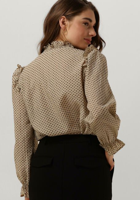 Beige CO'COUTURE  CHESS DOTT SHIRT - large