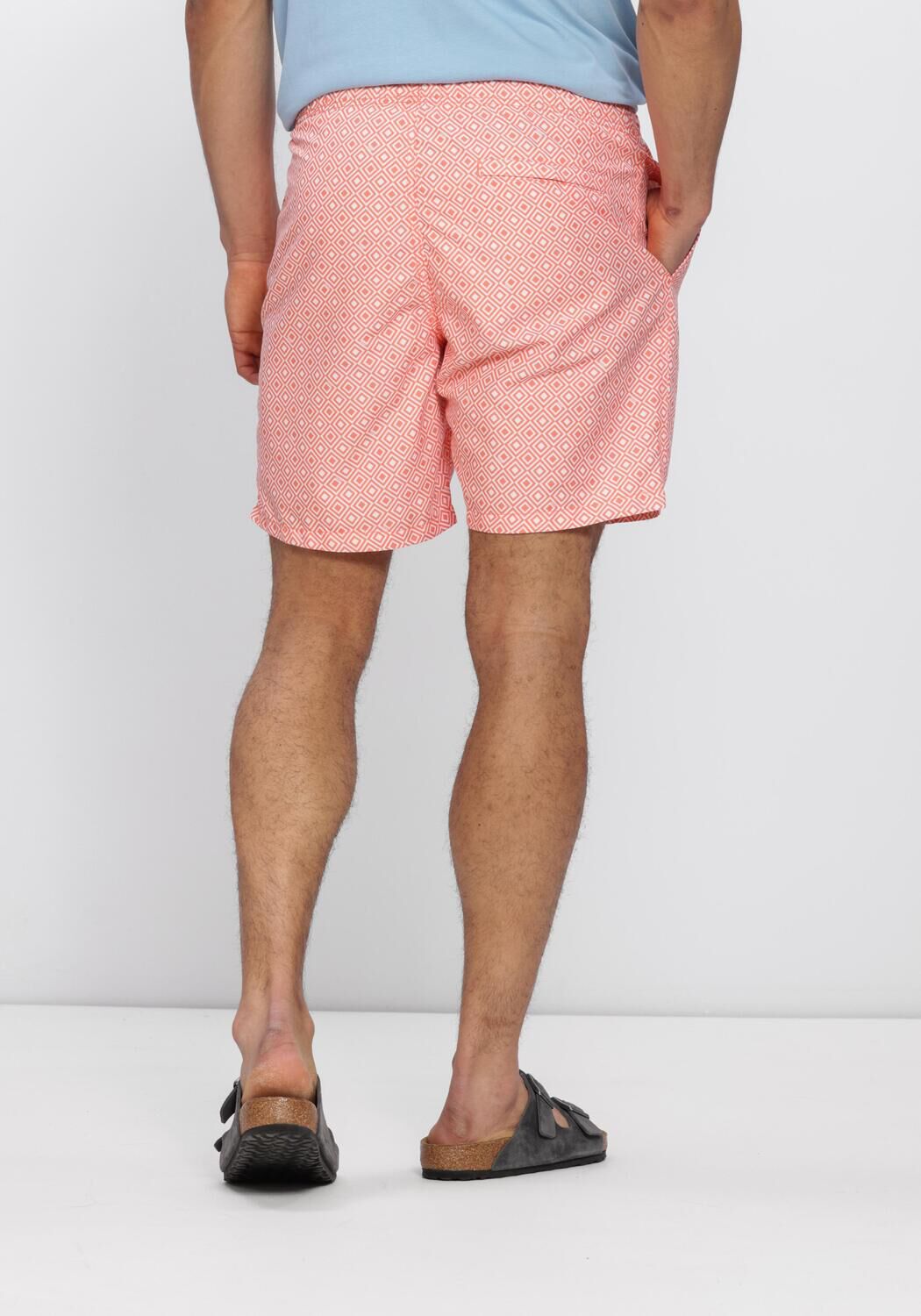 SHIWI MIKE SWIM SHORTS 7 INCH GEO SQUARE Shorts de bain en orange - large