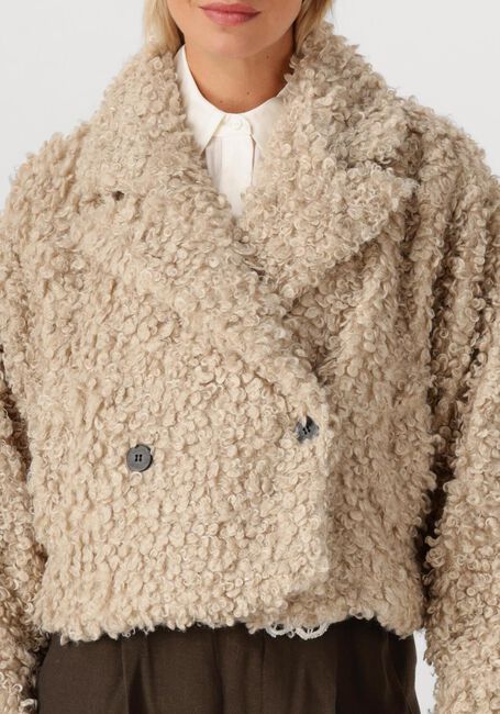 Beige COPENHAGEN MUSE Teddy jas CMCURLY-JACKET - large