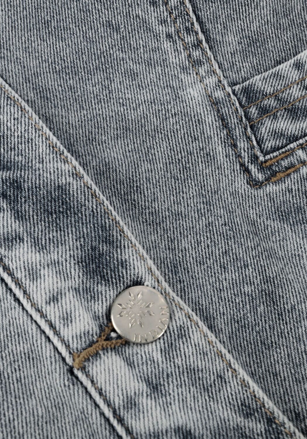 Blauwe INDIAN BLUE JEANS Spijkerjas DENIM JACKET CAPSLEEVE - large