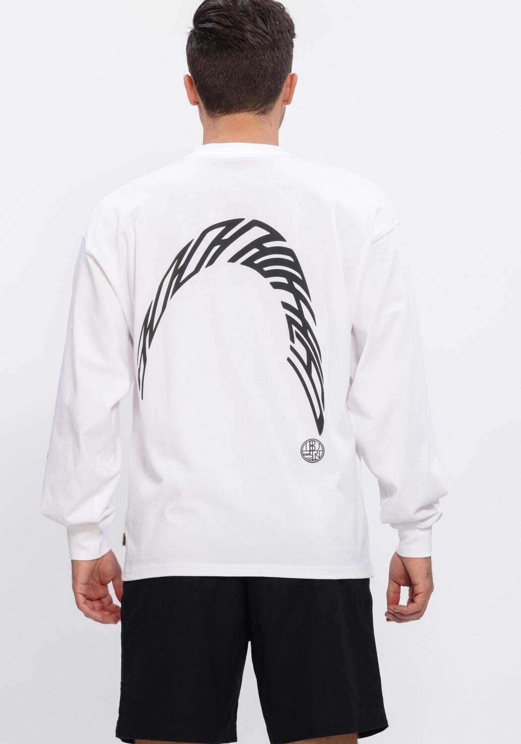 WOODBIRD T-shirt WBBEAM LS WARP TEE en blanc - large
