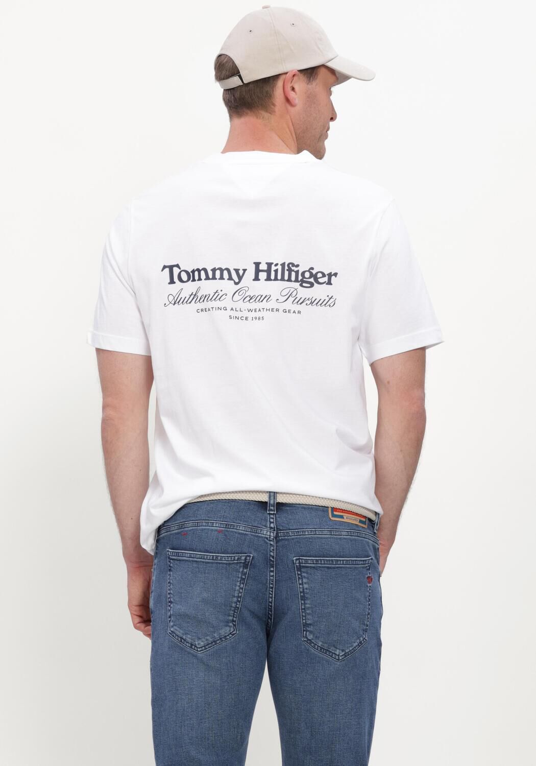 TOMMY HILFIGER T-shirt NAUTICAL BACK GRAPHIC REG TEE en blanc - large