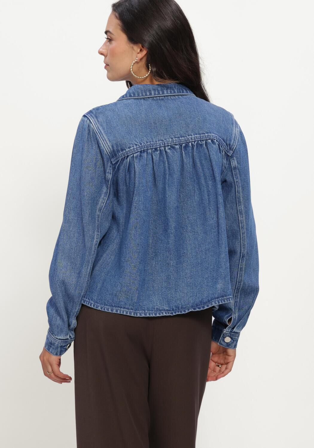 Blauwe MSCH COPENHAGEN  MSCHAGO RUE SHIRT - large