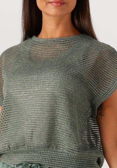 Groene SUMMUM T-shirt OVERSIZED TOP GAUZE - large