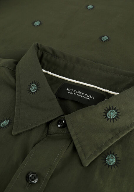 Groene SCOTCH & SODA Casual overhemd 163339 - FIXED POCHET FIL COUP - large