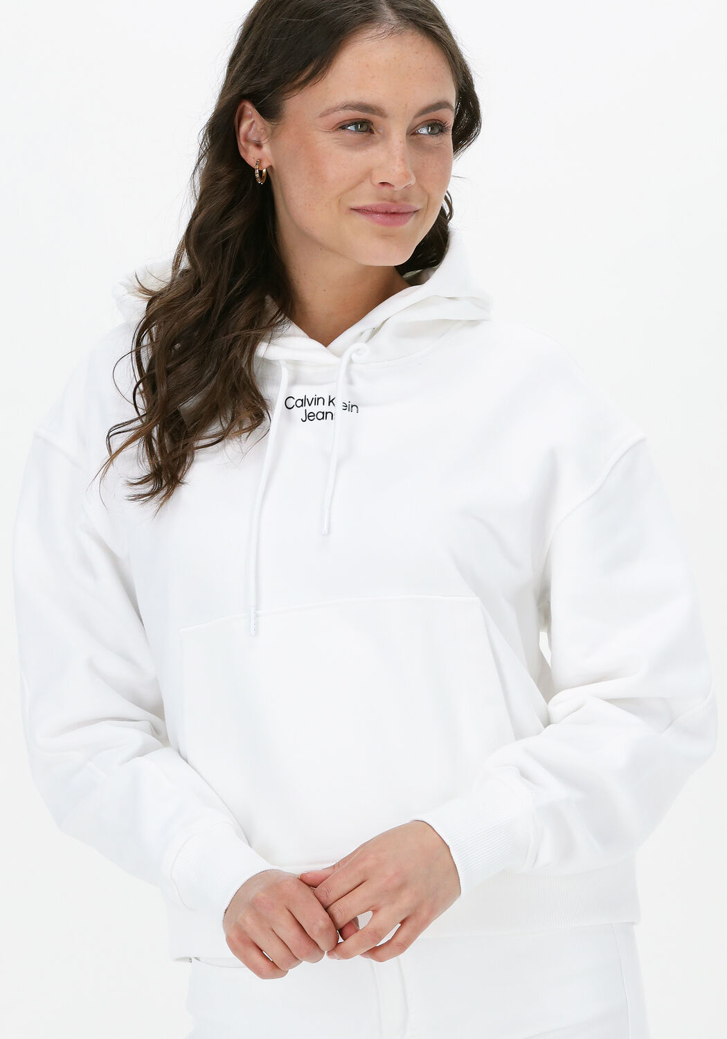Witte CALVIN KLEIN Sweater STACKED LOGO HOODIE Omoda