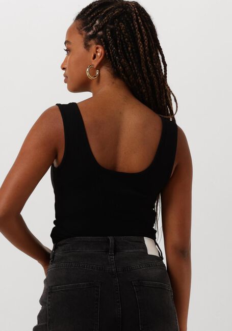 ALIX THE LABEL Haut LADIES KNITTED RIB TANKTOP en noir - large