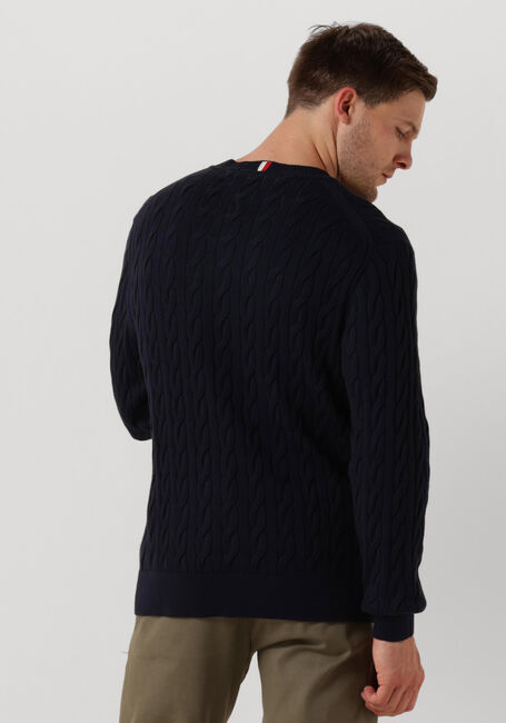 TOMMY HILFIGER Pull CLASSIC CABLE CREW NECK Bleu foncé - large