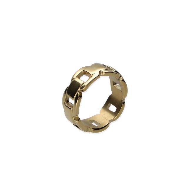 Gouden NOTRE-V Ring RING SCHAKEL ONE SIZE - large
