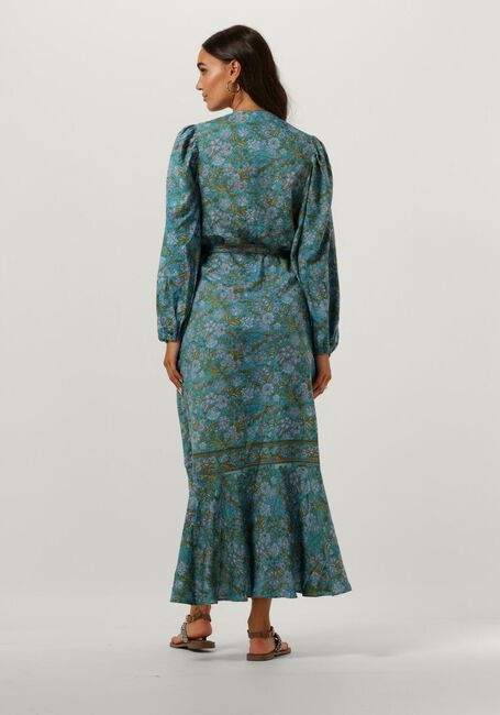 Blauwe SISSEL EDELBO Maxi jurk ZELDA WRAP DRESS - large