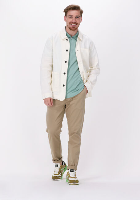 SELECTED MEN Polo SLHFAVE ZIP SS POLO B en vert - large