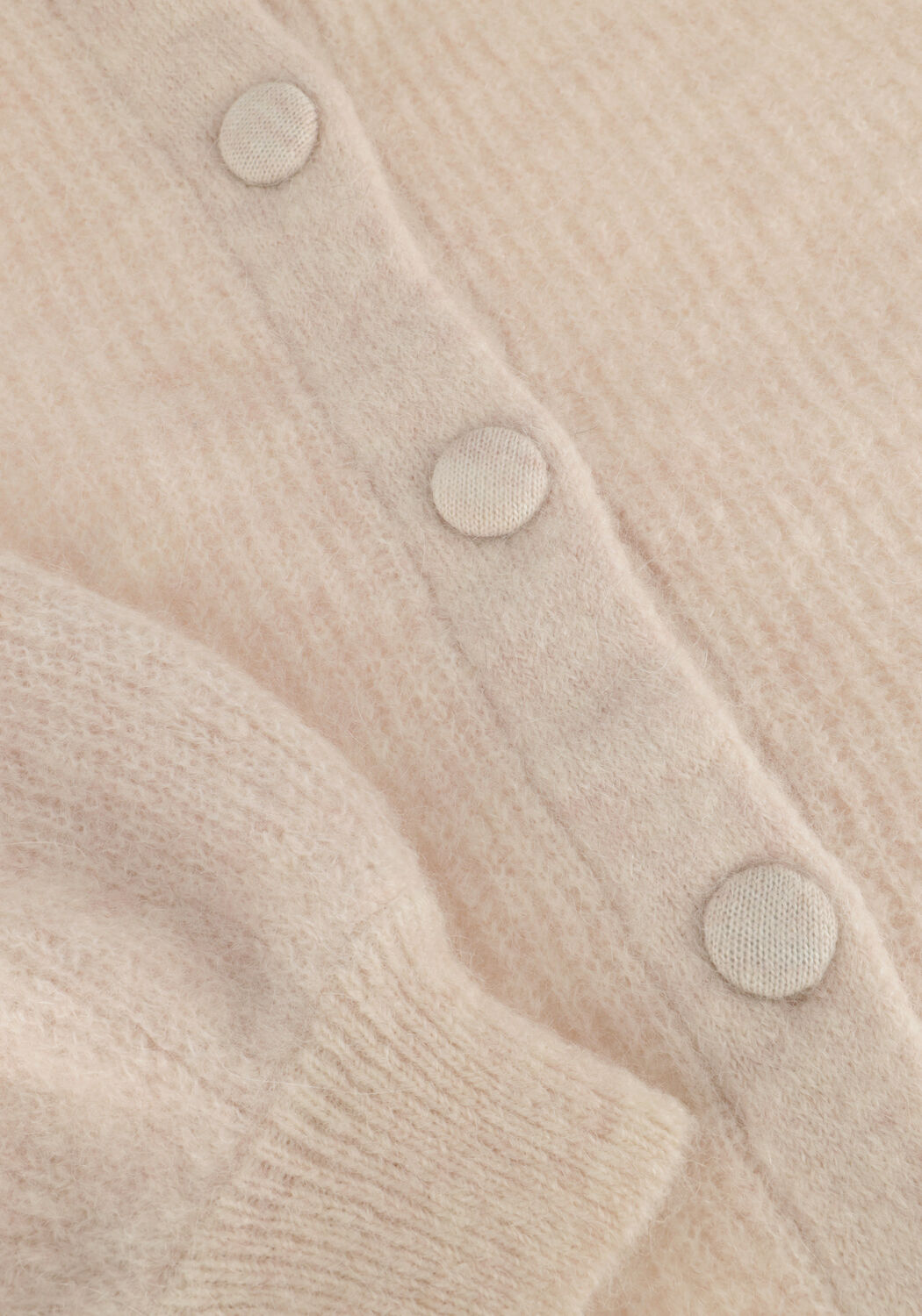 SELECTED WOMEN Gilet SLFSIA RAS LS KNIT POCKET en beige - large