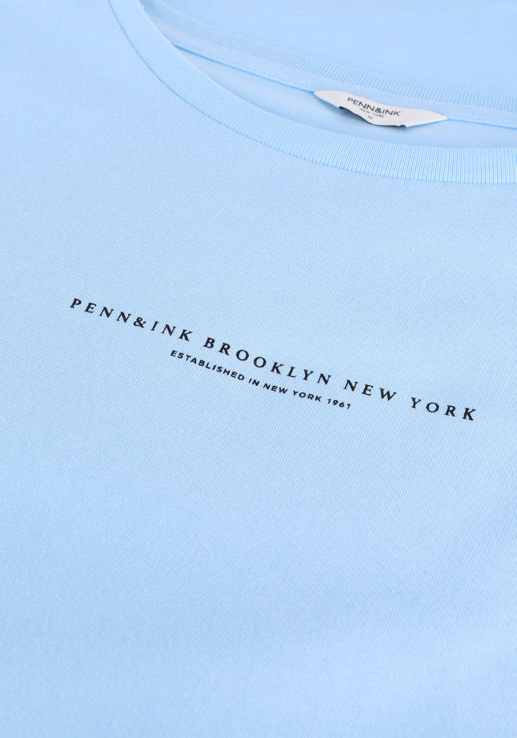 PENN & INK T-shirt T-SHIRT PRINT Bleu clair - large
