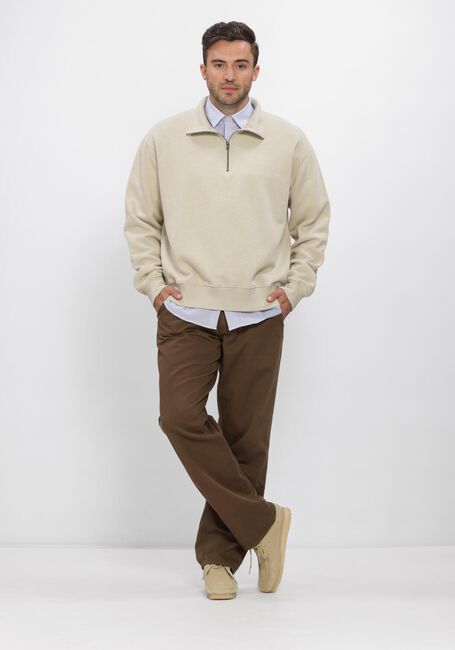 Beige FOR&Eacute;T Trui RAIN HALFZIP SWEATSHIRT - large